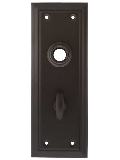 Granby Stamped-Brass Back Plate with Thumb Turn - 6 7/8 inch x 2 1/2 inch in Oil-Rubbed Bronze.